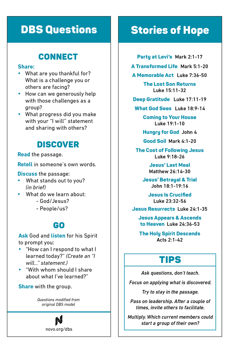 DBS Bookmark (Pack of 10) – Novo Resources